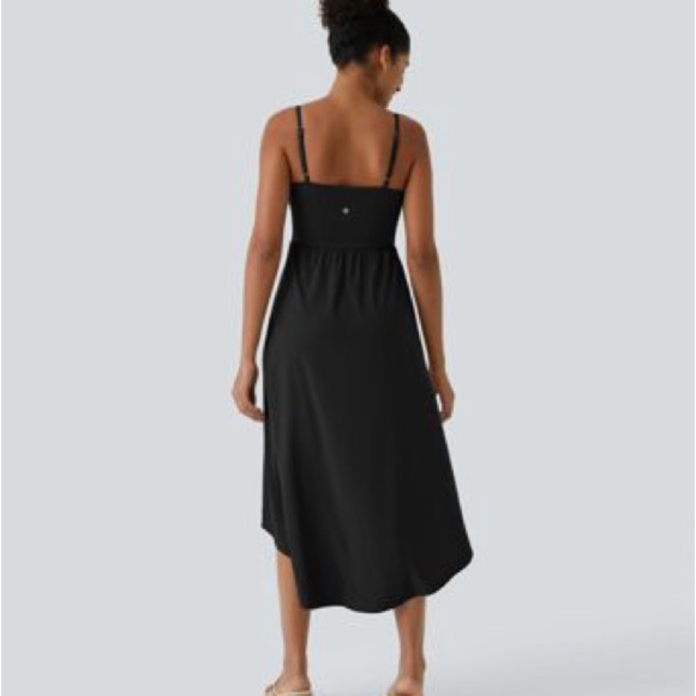 Halara Breezeful NWT High Low 2-Piece Pocket Flowy Midi Quick Dry Casual Dress S - Picture 6 of 8